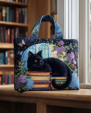 Borsa Artigianale “Gatto Nero su Libri”