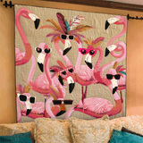 Flamingo Fiesta - coperta artistica, appendibile