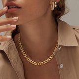 Collana di Collegamento Cubano Spessa | Oro