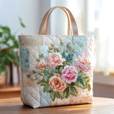 Borsa in Tessuto Trapuntata Fioritura