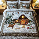 Juego de cama acolchado de 3 piezas - Cabaña Acogedora