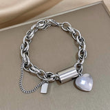 Bracciale spesso con cuori | Oro
