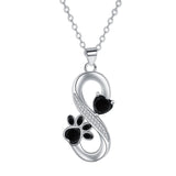 Collana a Cuore e Motivo di Amore Infinito con Impronta