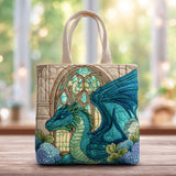 Borsa in Tessuto Trapuntata Ciondolo Drago