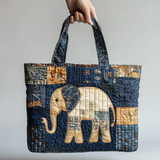 Borsa in Stoffa Patchwork Elefante