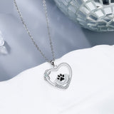 Collana a forma di impronta con zirconia - Compagni fedeli