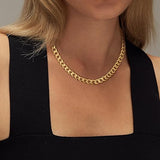Collana di Collegamento Cubano Spessa | Oro
