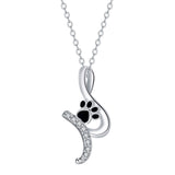 Collana con ciondolo a forma di impronta di cane 'Amico Leale'