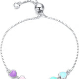 Bracciale regolabile in argento sterling con impronta di zampa di cane