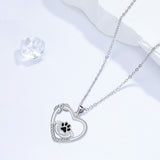Collana a forma di impronta con zirconia - Compagni fedeli