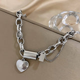 Bracciale spesso con cuori | Oro