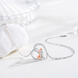 Bracciale regolabile di amicizia a tema canino