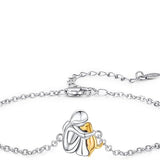 Bracciale regolabile di amicizia a tema canino