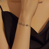 Bracciale regolabile in argento sterling con impronta di zampa di cane