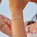 Bracciale regolabile in argento sterling con impronta di zampa di cane