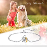 Bracciale regolabile di amicizia a tema canino