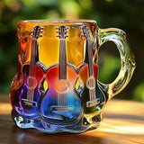 Tazza artigianale con design di chitarra in 3D