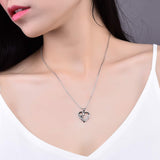 Collana con impronta di zampa e cuore con ciondolo infinito