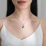 Collana a Cuore e Motivo di Amore Infinito con Impronta