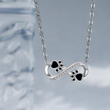 Collana con Catena di Amore Infinito e Zirconia