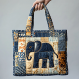 Borsa in Tessuto Trapuntata Elefante Patchwork