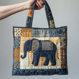 Borsa in Tessuto Elefante Indaco