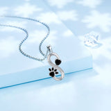 Collana a Cuore e Motivo di Amore Infinito con Impronta