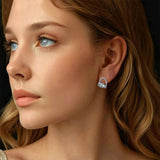 Orecchini di cucciolo che dorme in argento sterling