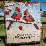 A Piece Of My Heart Lives In Heaven Art Quilt Hanging