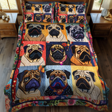 Adorable Baby Pugs 3-Piece Bedding Set