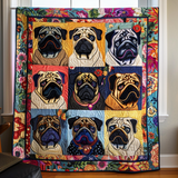 Adorable Baby Pugs Blanket
