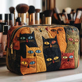 Adorable Kitty Quilted Makeup Bag