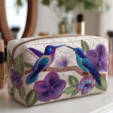 Hummingbird Quilted Makeup Bag