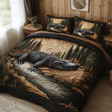 Juego de cama acolchado de 3 piezas - Animales del Bosque