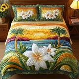 Juego de cama acolchado de 3 piezas - Espíritu Aloha