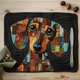Tovaglietta Trapuntata Dachshund Patchwork Autunnale