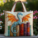 Borsa a Tracolla Ricamata – Guardiano del Libro Drago Smeraldo