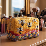 Bee Haven - borsa per il trucco trapuntata