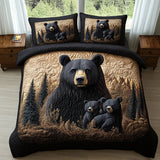 Juego de cama acolchado de 3 piezas - Animales del Bosque