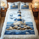 Blue Lighthouse 3-Piece Bedding Set