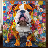 Coperta Patchwork Bulldog Giardino NCU0DV1470
