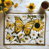 Danza delle Farfalle nei Campi di Girasole Sottopiatto Trapuntato