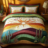 Set di biancheria da letto imbottito a 3 pezzi - Tramonto sui Cactus