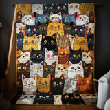 Cat Crowd -coperta trapuntata NCU0NT076