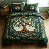 Juego de cama acolchado de 3 piezas - Árbol de la Vida