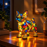 Lampada in Vetro Colorato Bulldog Francese – Macchia