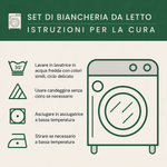 Istruzioni per la cura - Set di biancheria da letto