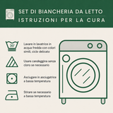 Istruzioni per la cura - Set di biancheria da letto
