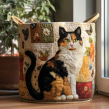 Cottage Cat Dreams Laundry Basket