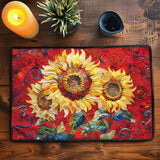 Tovaglietta Trapuntata Girasole Cremisi